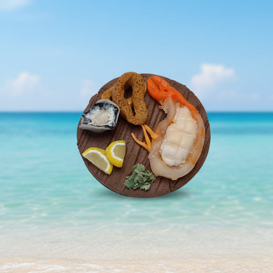 Seafood Platter Dangle Earrings | Handmade Polymer Clay NZ