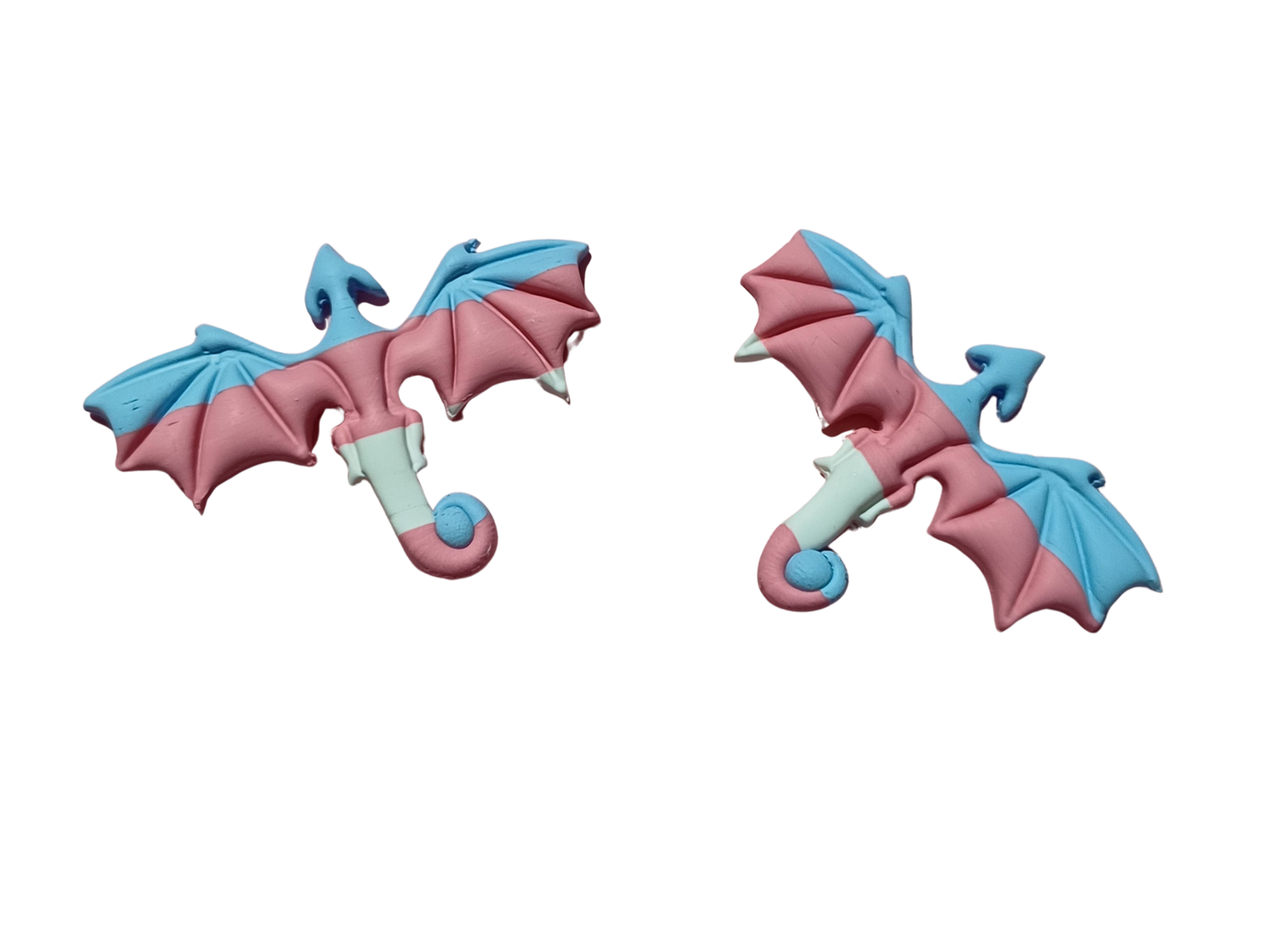 Trans Dragons - NZ Polymer Clay Earrings