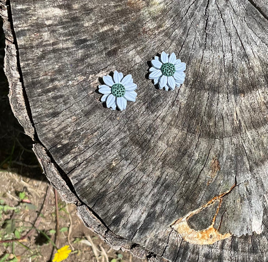 Storm Daisies – Polymer Clay Earrings NZ