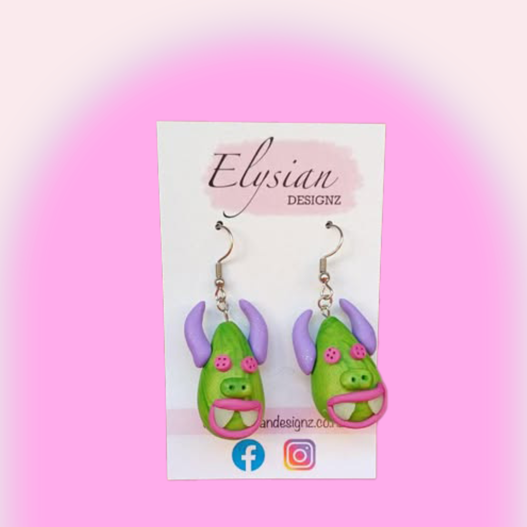 Monsters – NZ Polymer Clay Earrings