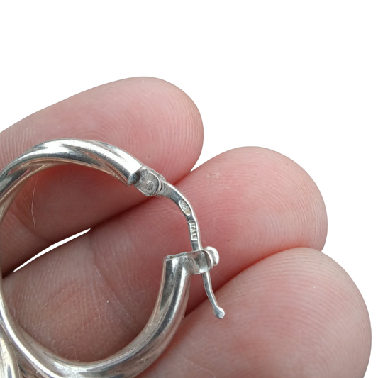 Sterling Silver Hollow Hoop Earrings | ElysianDesignz