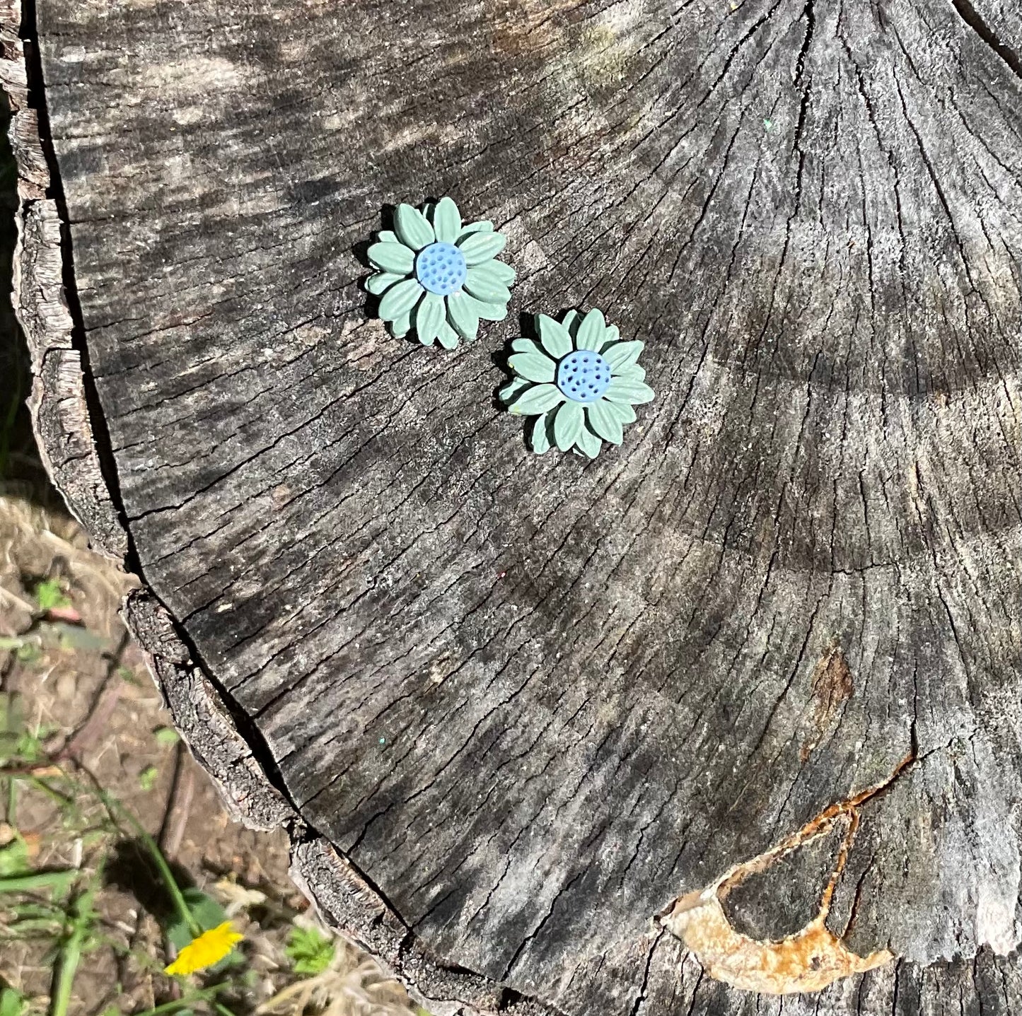 Mist Daisies – Polymer Clay Earrings NZ