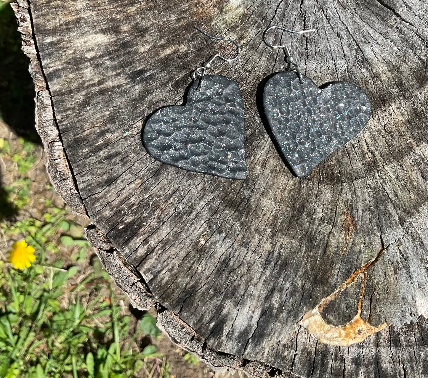 Shadow Hearts – Polymer Clay Earrings NZ