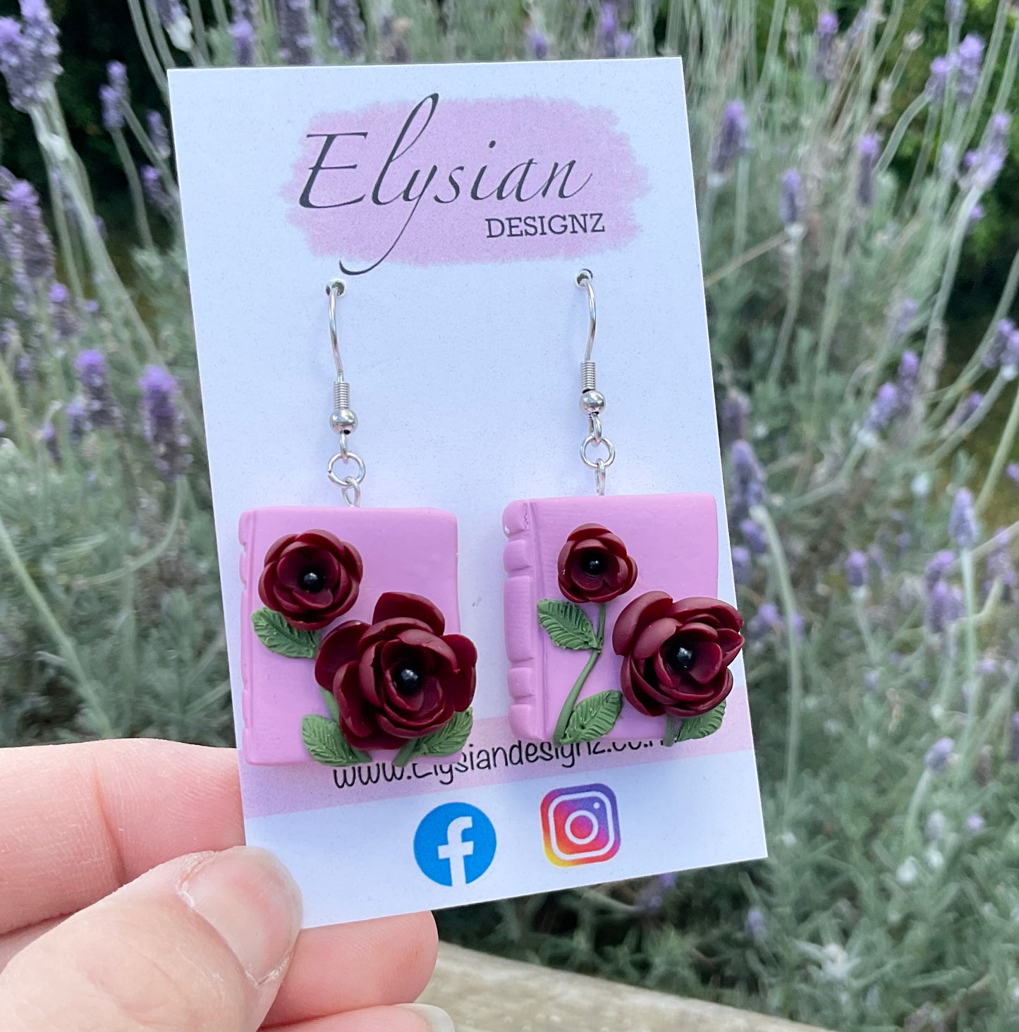 Petals & Pages – Polymer Clay Earrings NZ