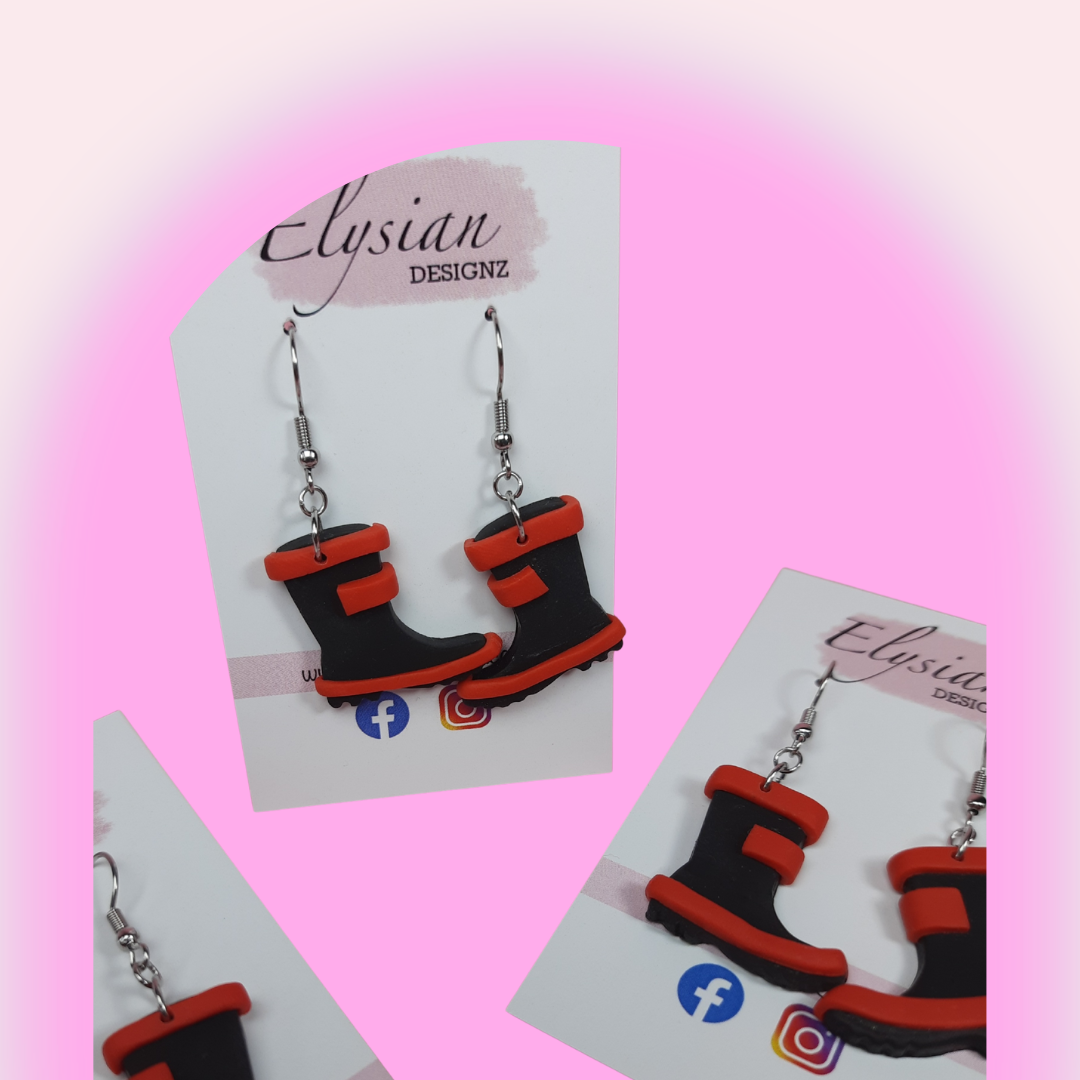 Red Gumboot Danglies