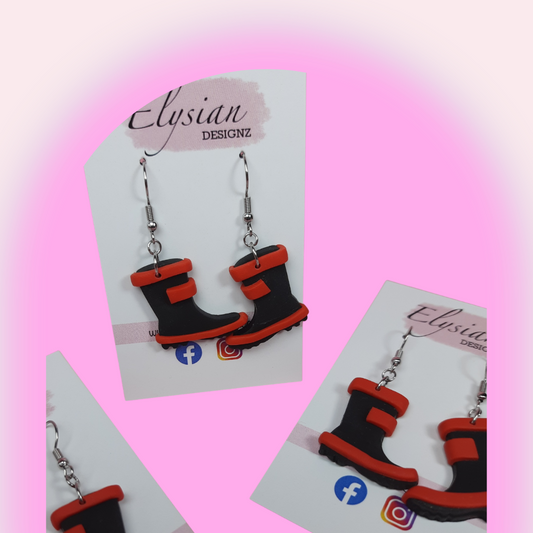 Red Gumboot Danglies