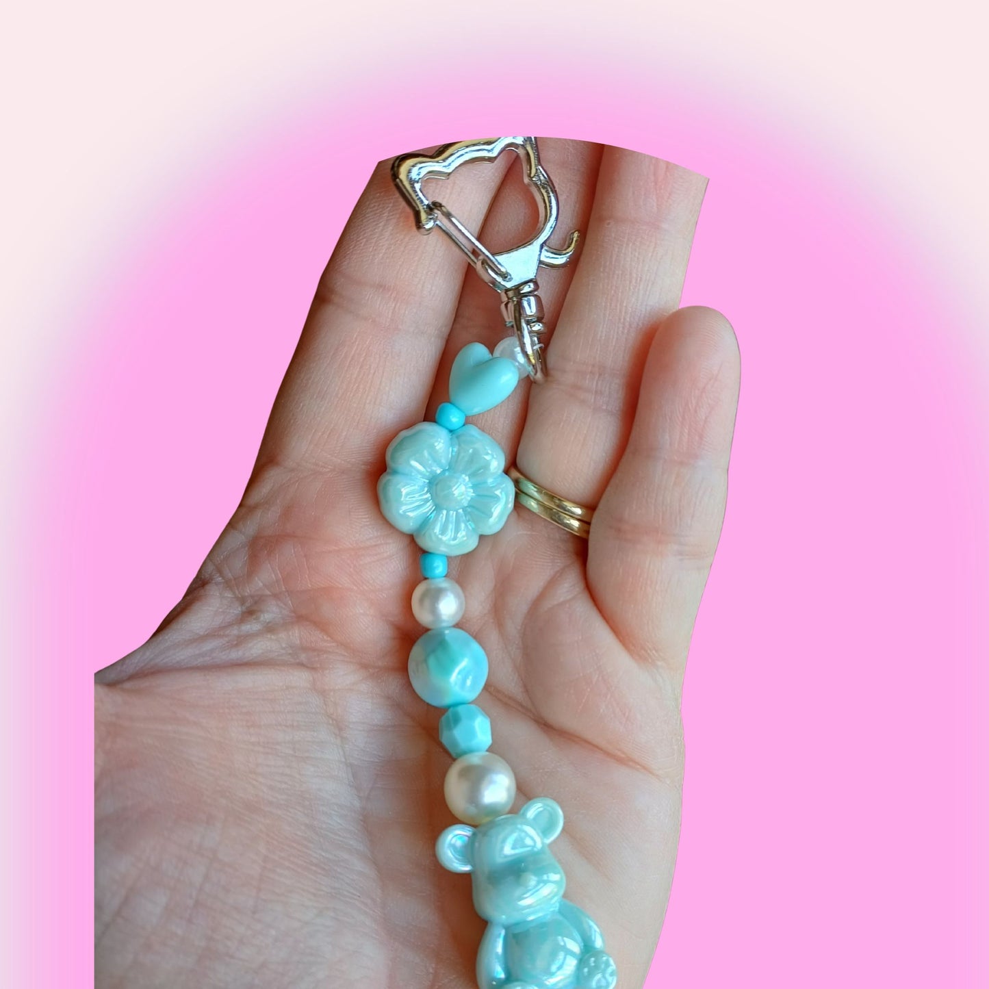 Teddy Bear Dreams Keyring - Handmade In New Zealand