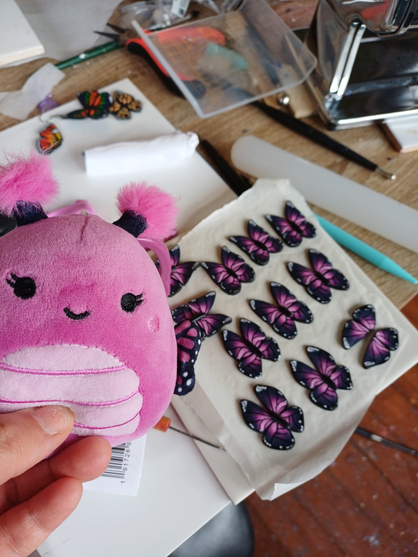 Marcelina Butterfly Danglies – NZ Polymer Clay Earrings