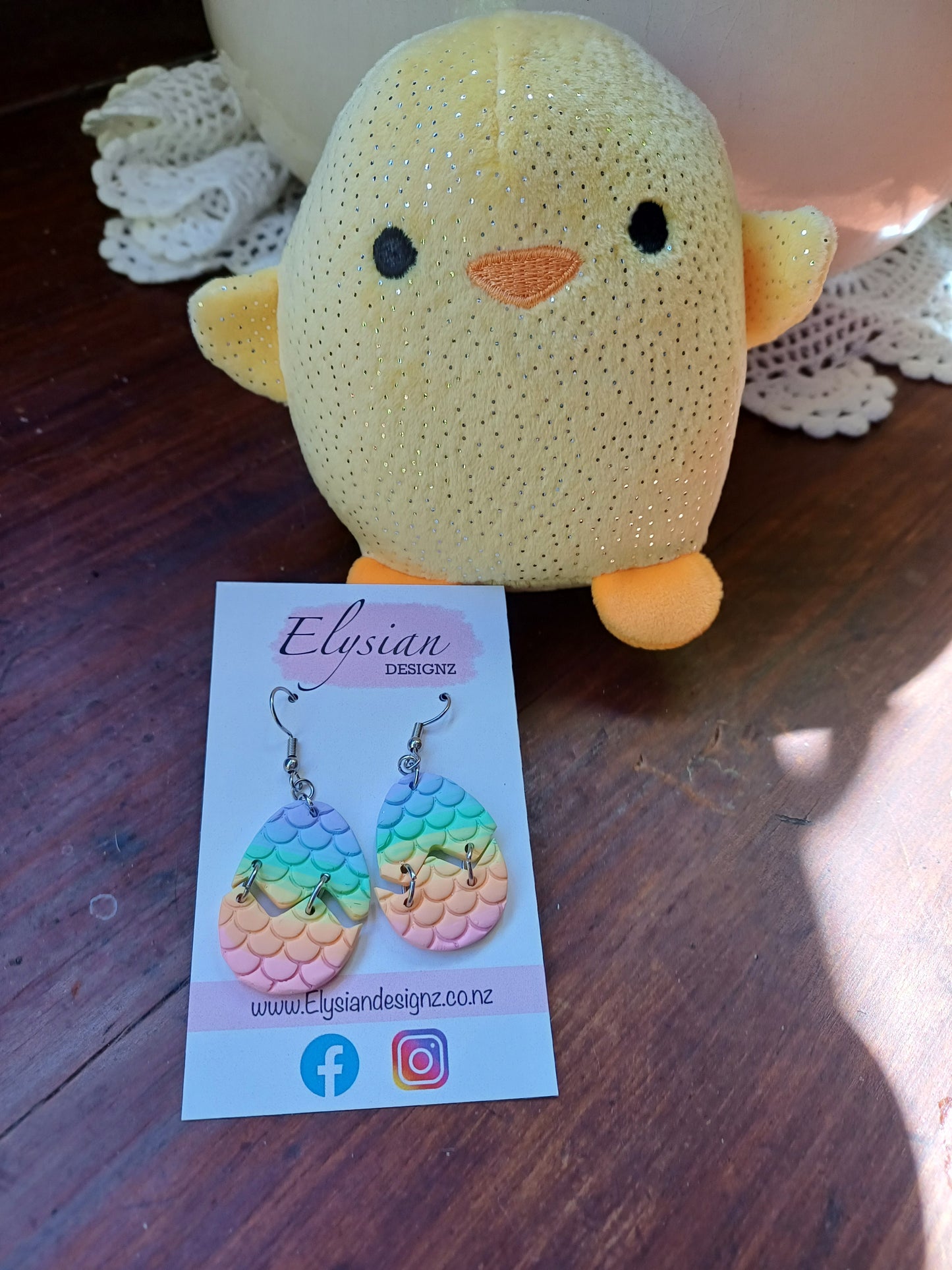 Rainbow Easter Eggs – NZ Polymer Clay Earrings