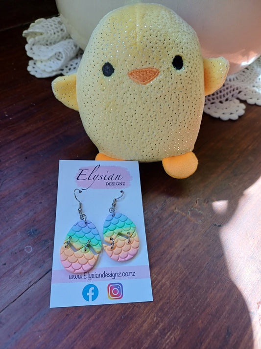 Rainbow Easter Eggs – NZ Polymer Clay Earrings