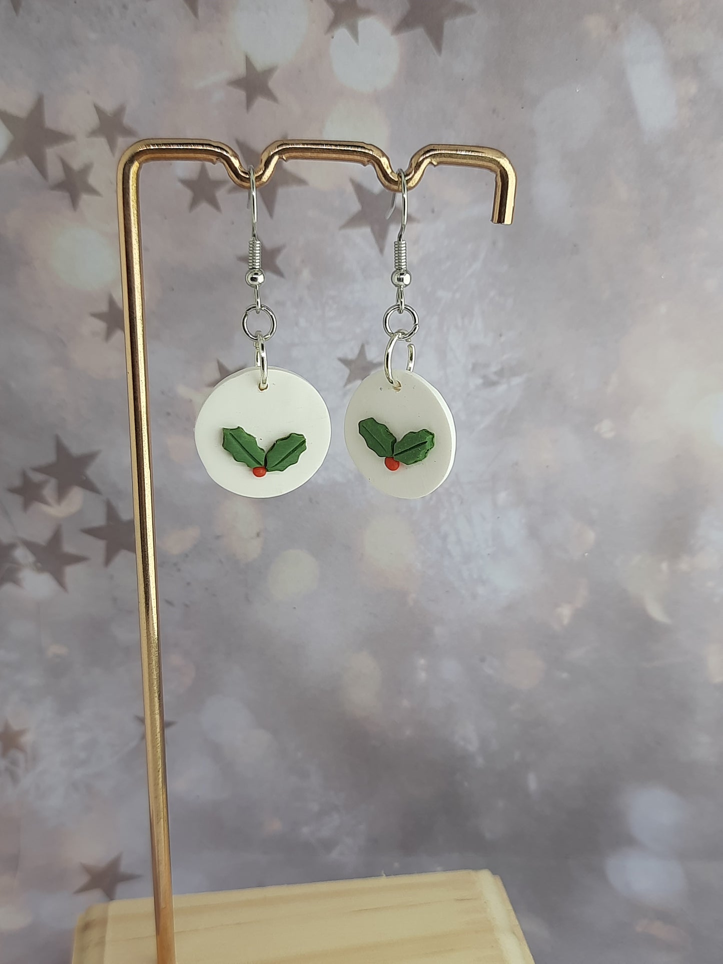 Holly Earrings – NZ Polymer Clay Earrings