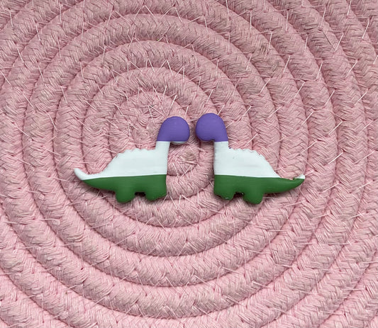 Genderqueer Dinobabies 2 - NZ Polymer Clay Earrings