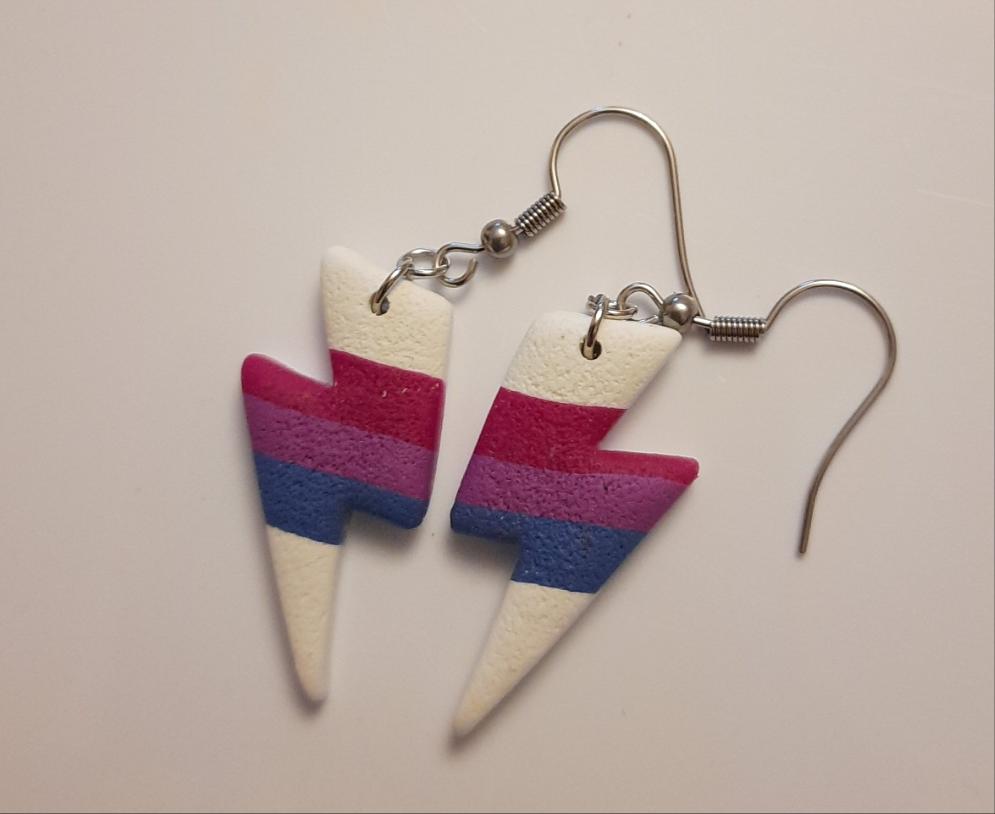 Bisexual Lightening - NZ Polymer Clay Earrings