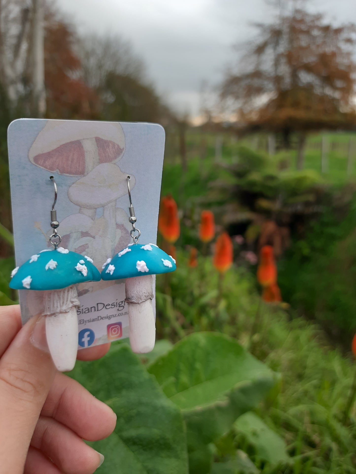Mushrooms and Toadstools – NZ Polymer Clay Earrings