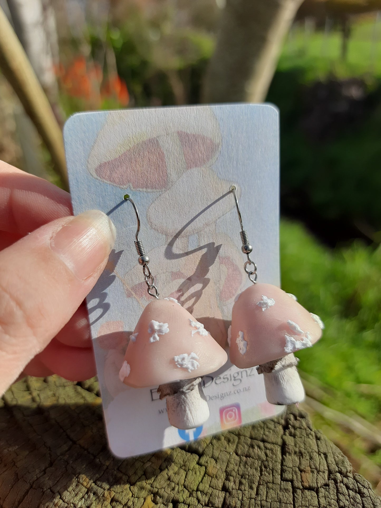 Mushrooms and Toadstools – NZ Polymer Clay Earrings