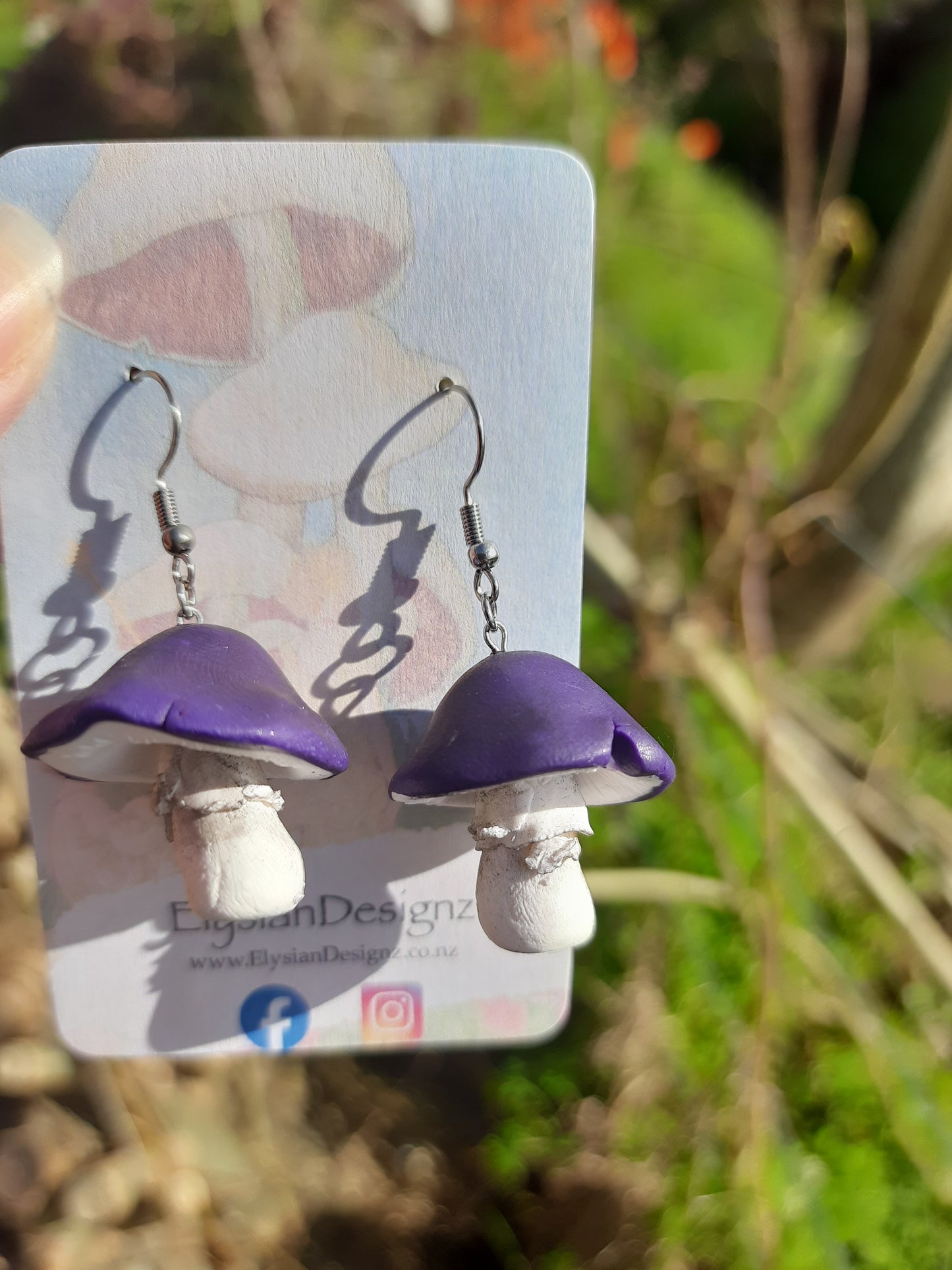 Mushrooms and Toadstools – NZ Polymer Clay Earrings