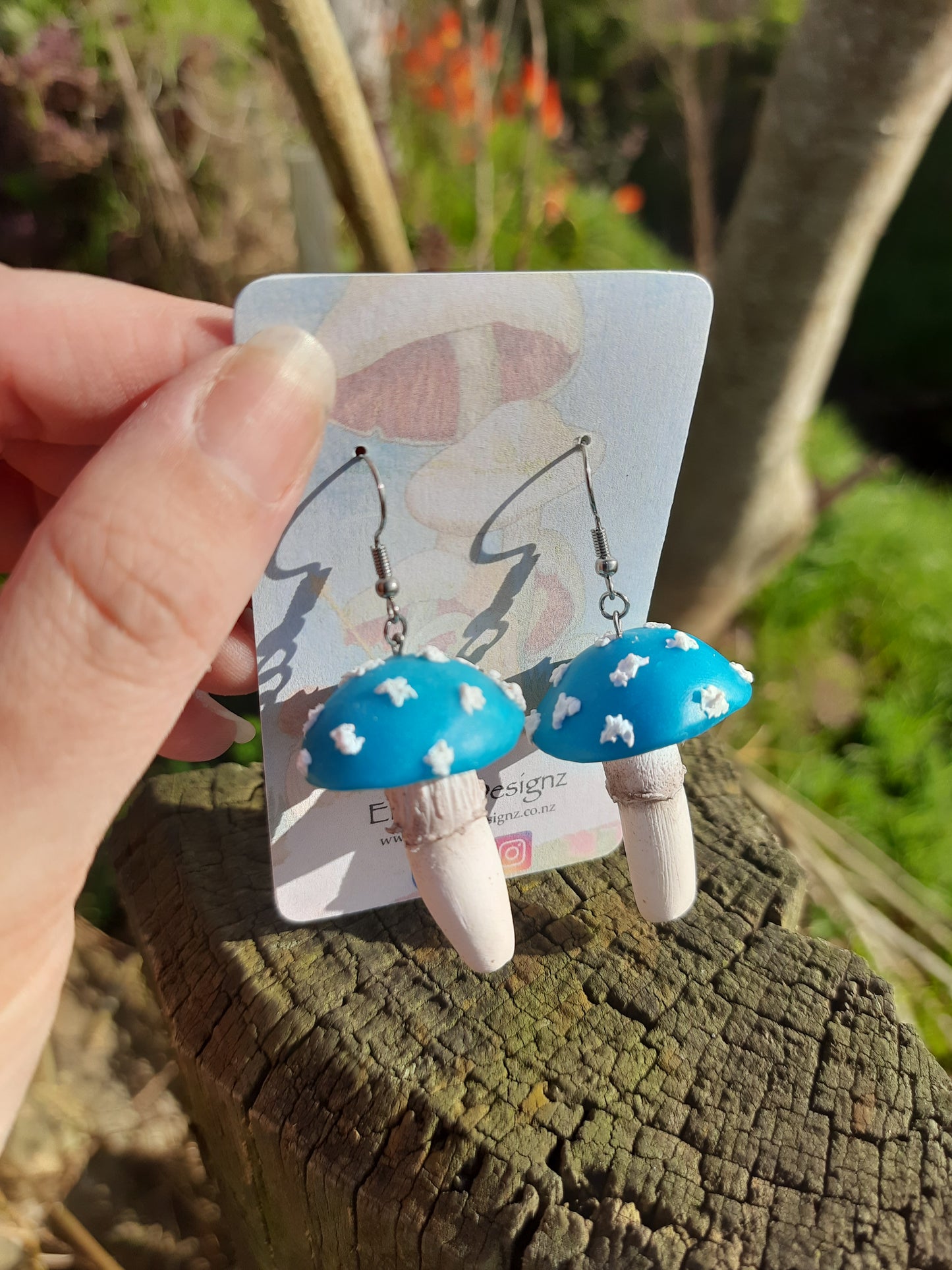 Mushrooms and Toadstools – NZ Polymer Clay Earrings