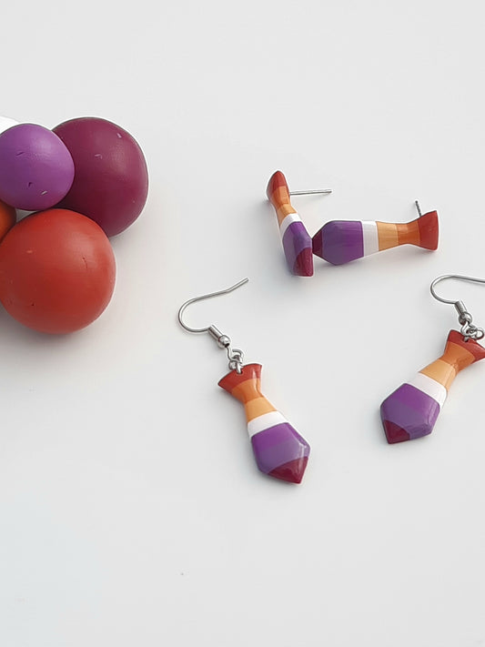 Lesbian Ties - NZ Polymer Clay Earrings