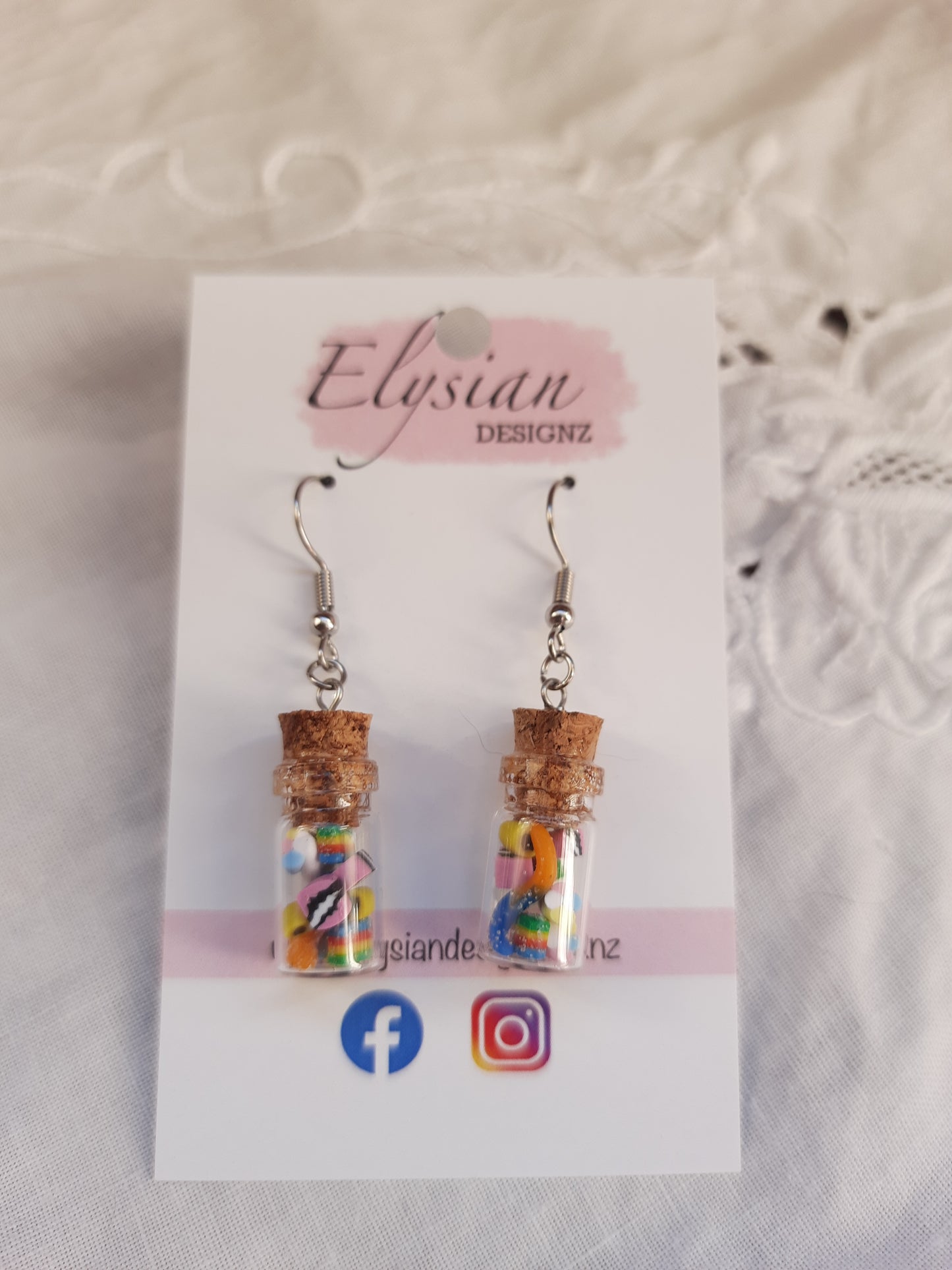 Mini Sweet Treats Bottles – NZ Polymer Clay Earrings