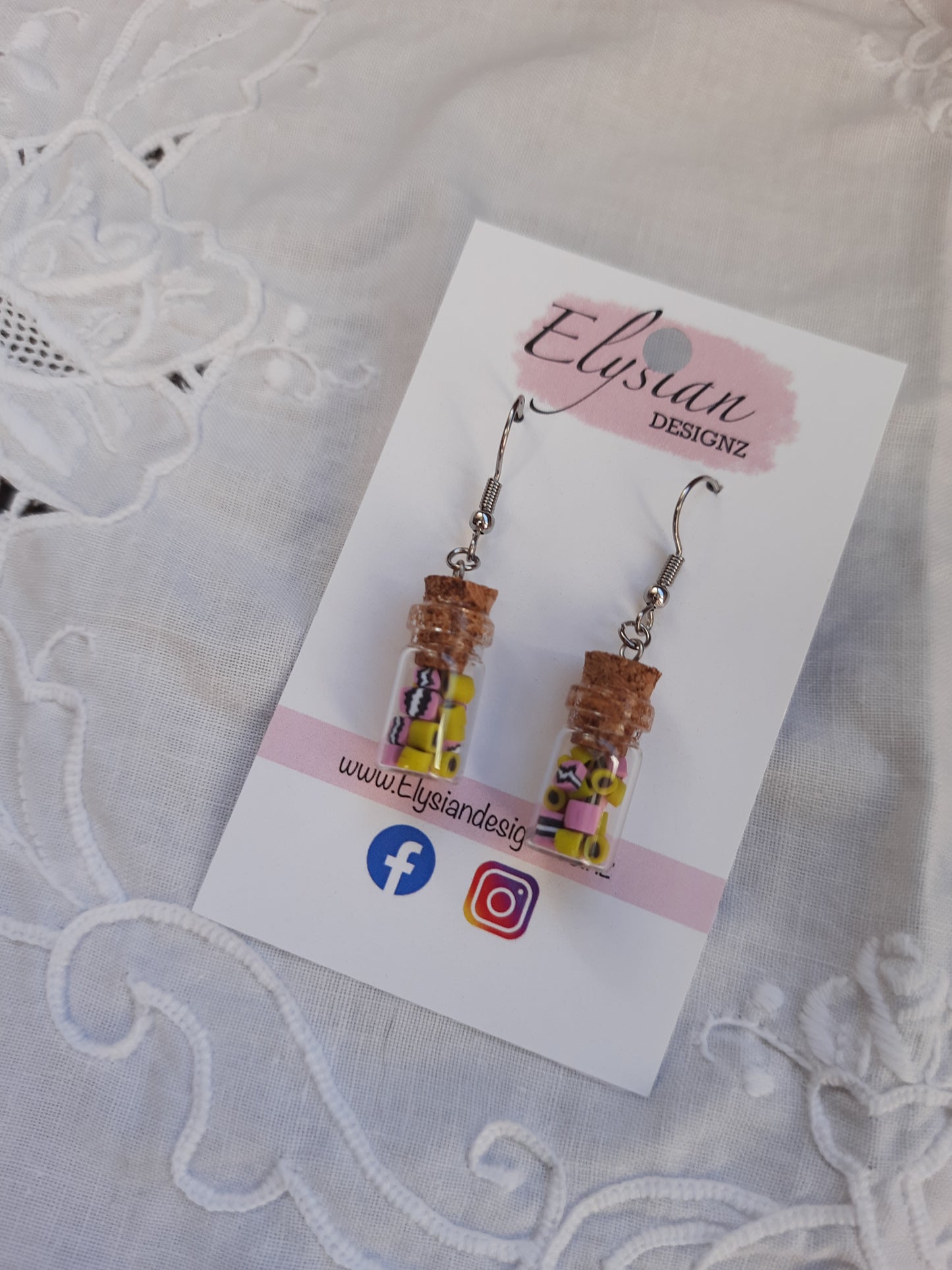 Mini Sweet Treats Bottles – NZ Polymer Clay Earrings