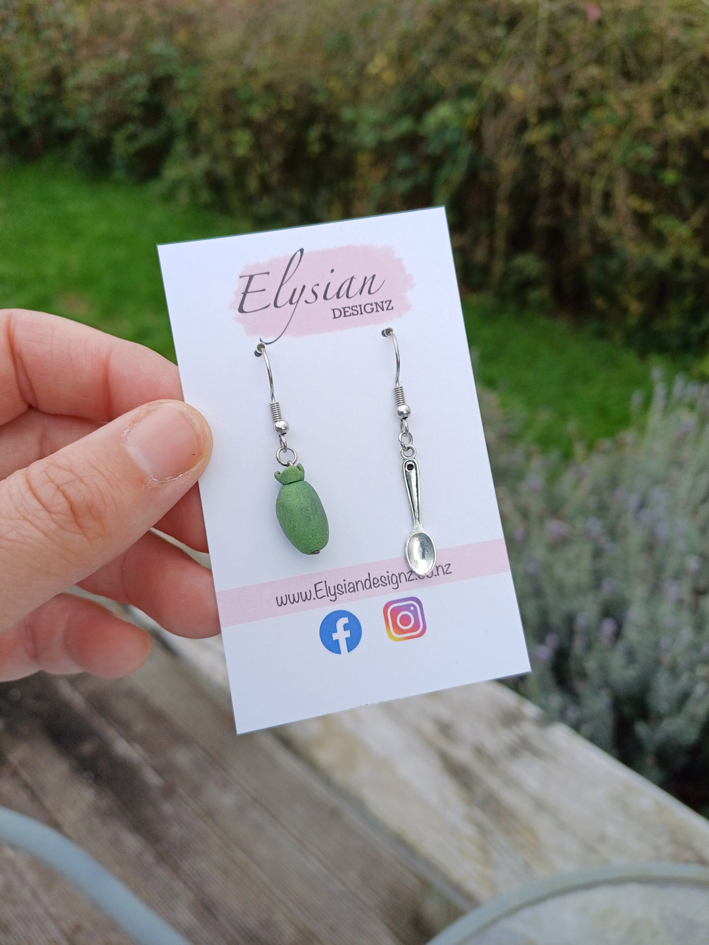 Feijoas – Polymer Clay Earrings NZ