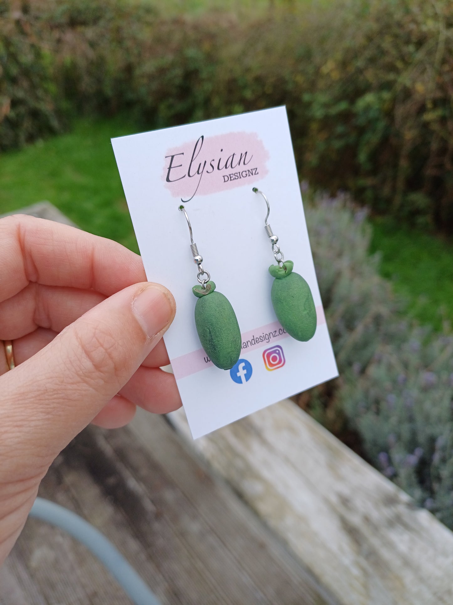 Feijoas – Polymer Clay Earrings NZ