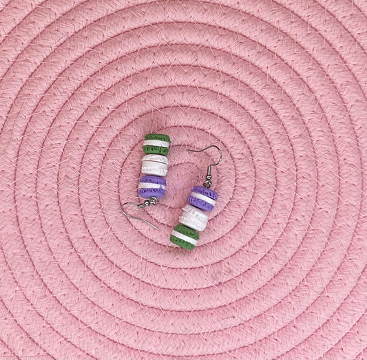 Genderqueer Macarons - NZ Polymer Clay Earrings