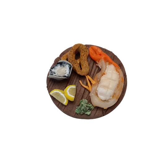 Seafood Platter Dangle Earrings | Handmade Polymer Clay NZ