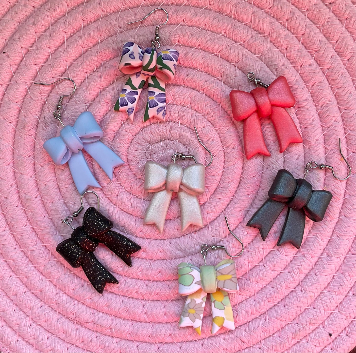 Bows – NZ Polymer Clay Earrings