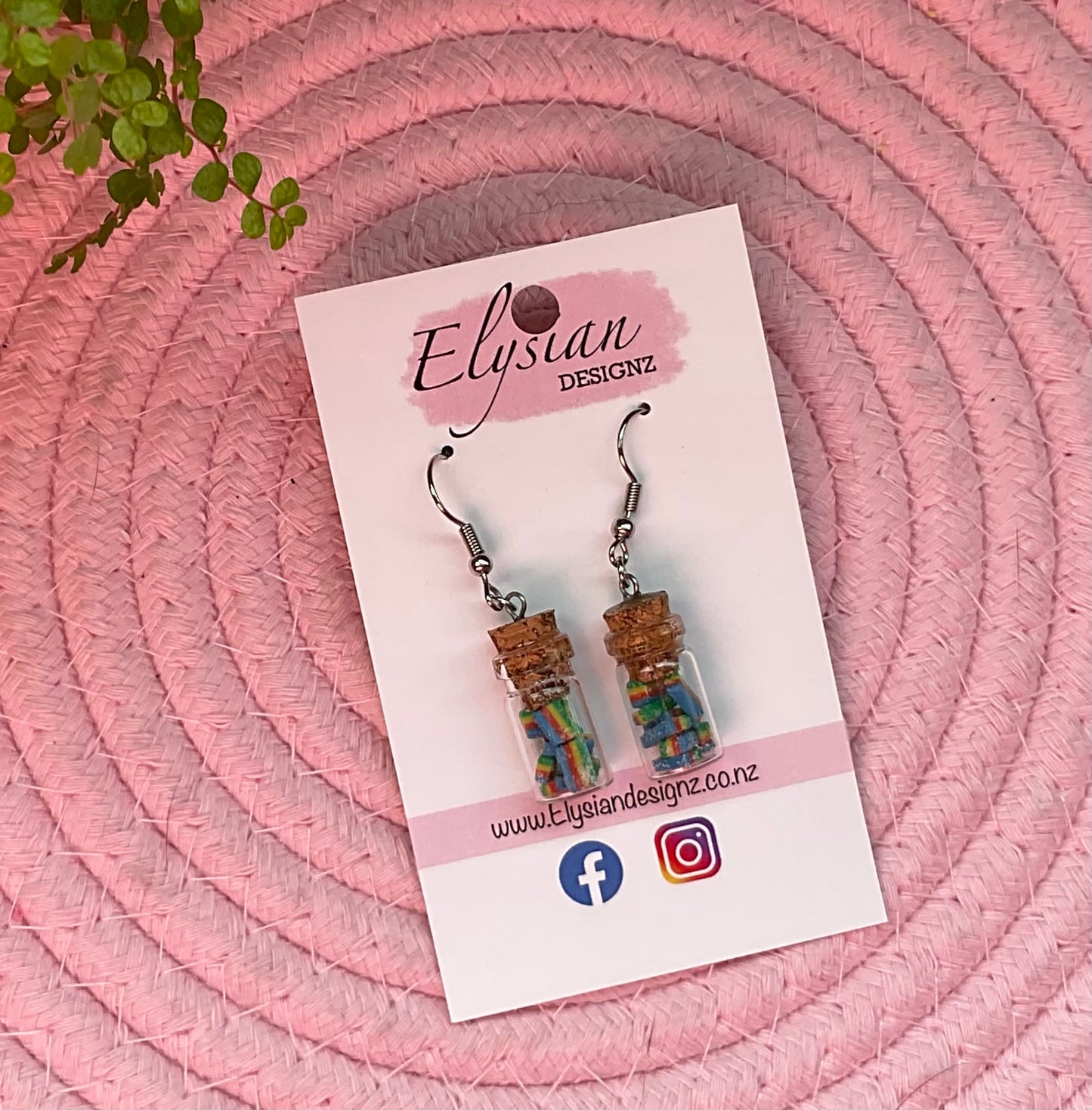 Mini Sweet Treats Bottles – NZ Polymer Clay Earrings