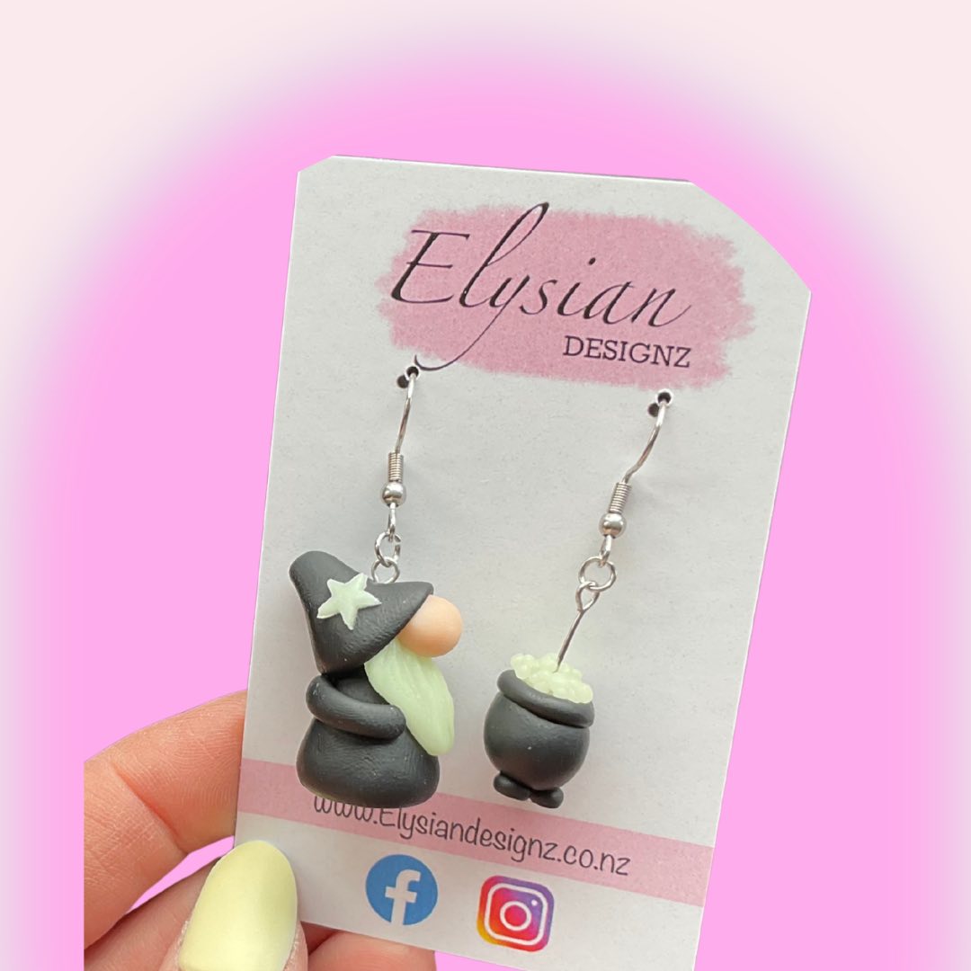Wizard Gnomes - NZ Polymer Clay Earrings