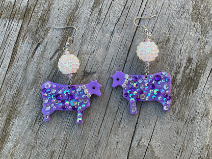 Cows on Parade Dangle Earrings | Handmade Polymer Clay NZ