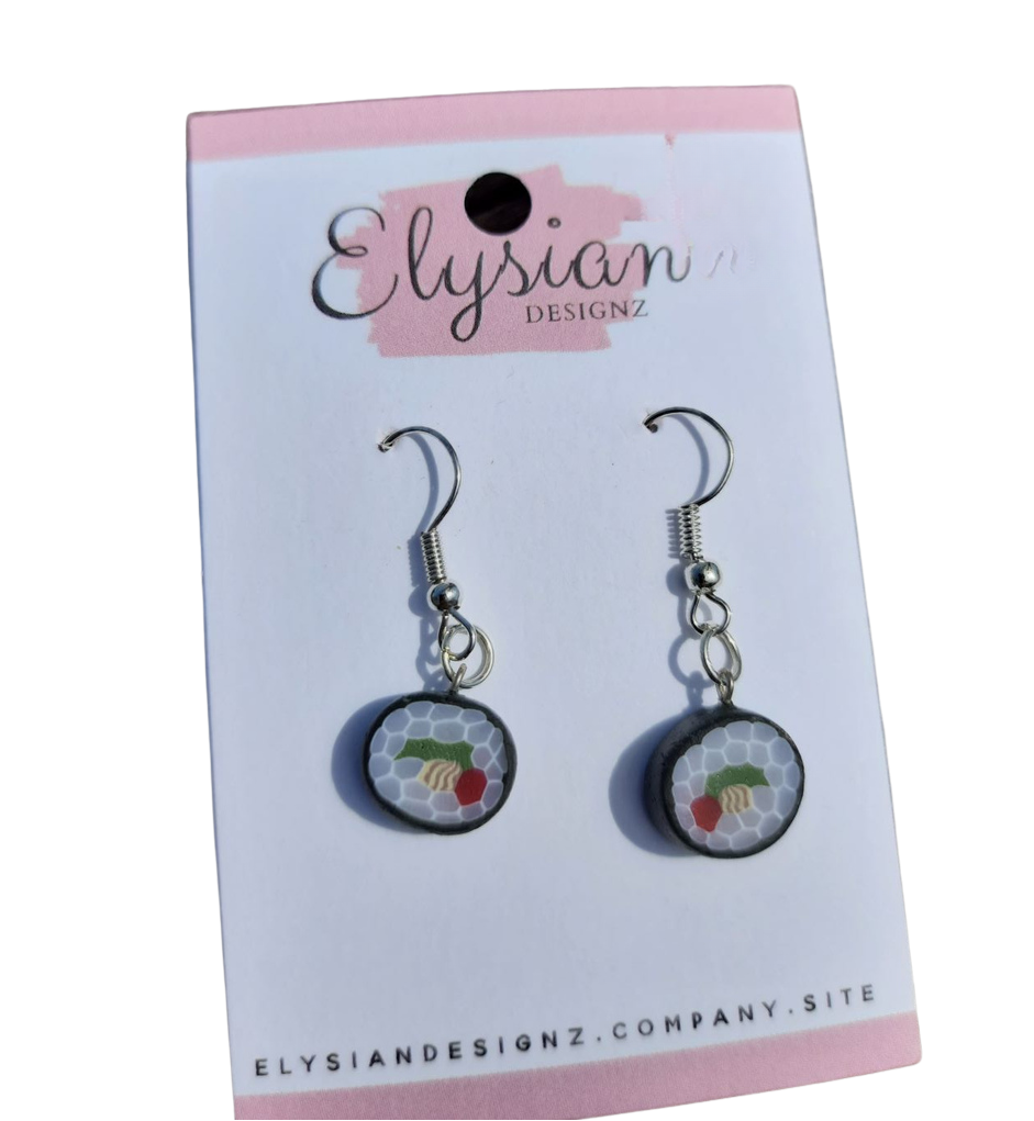 Sushi Dangle & Stud Earrings | Handmade Polymer Clay NZ