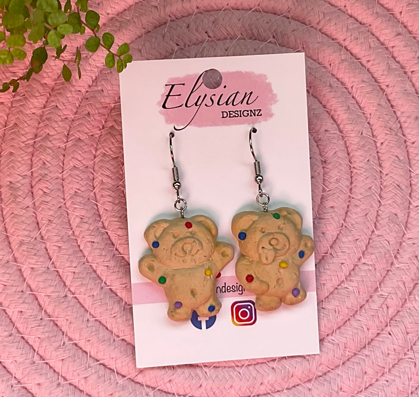 Tiny Teddies Danglies – NZ Polymer Clay Earrings