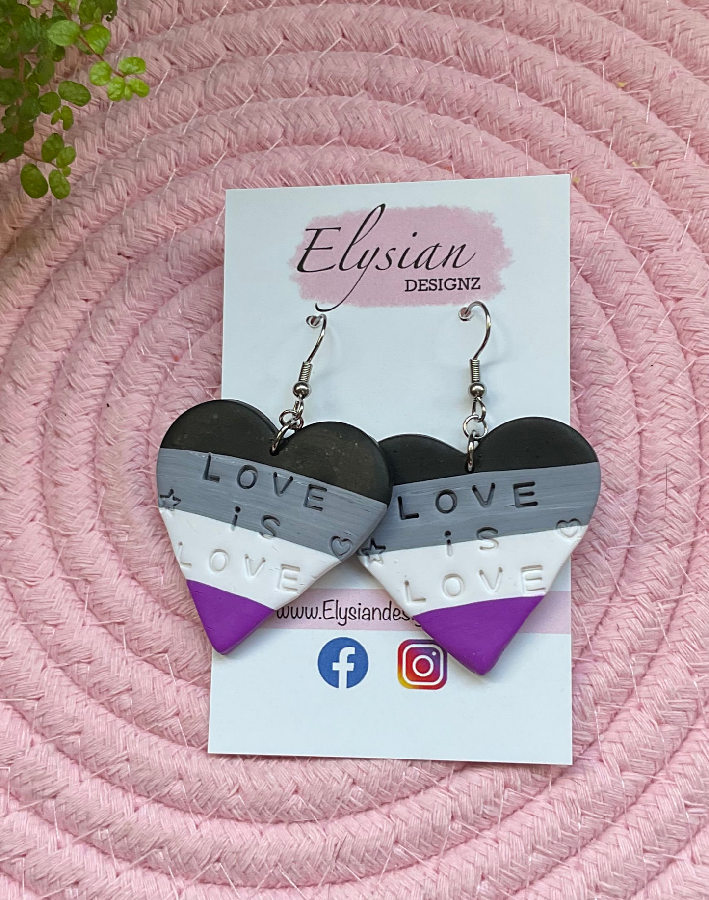 Love Is Love - NZ Polymer Clay Earrings