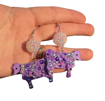Cows on Parade Dangle Earrings | Handmade Polymer Clay NZ