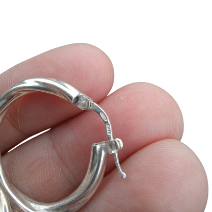 Sterling Silver Hollow Hoop Earrings | ElysianDesignz