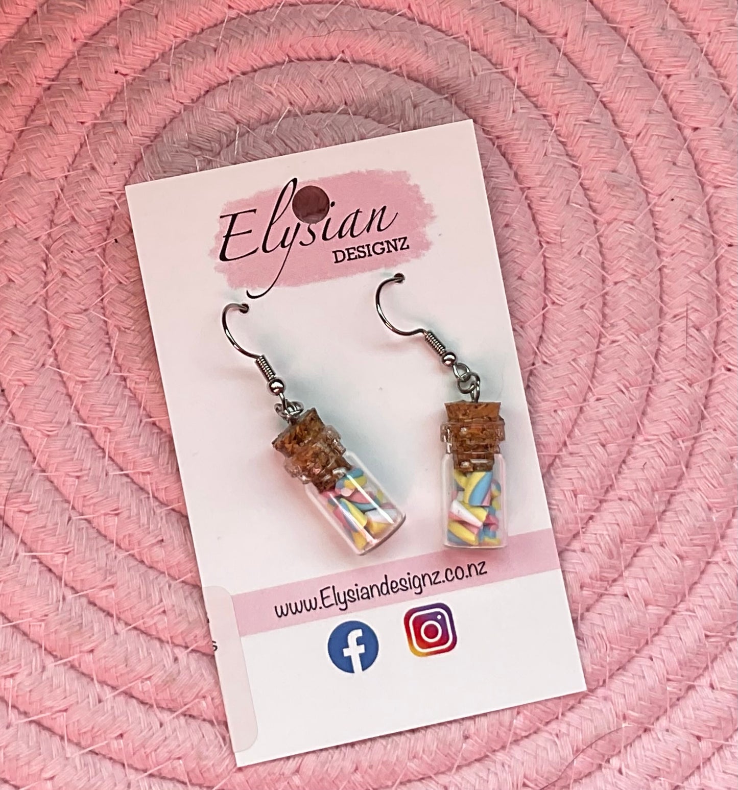 Mini Sweet Treats Bottles – NZ Polymer Clay Earrings