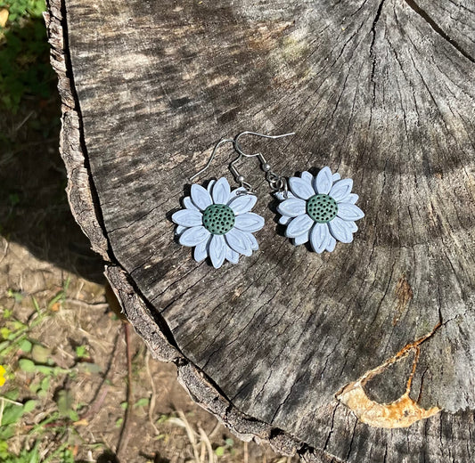 Storm Daisies – Polymer Clay Earrings NZ
