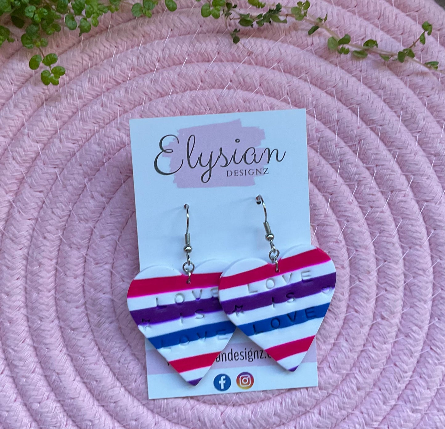 Love Is Love - NZ Polymer Clay Earrings