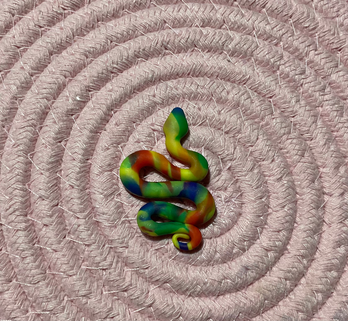 Rainbow Rattler - Snake Danglies - NZ Polymer Clay Earrings