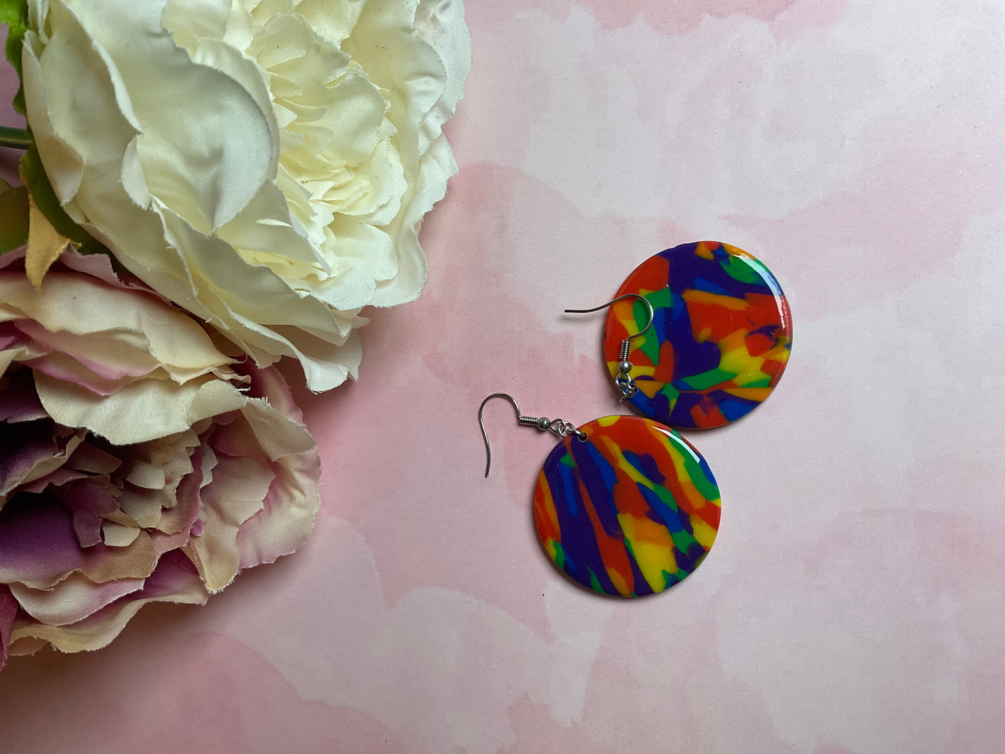 Rainbow Subtles – Polymer Clay Earrings NZ
