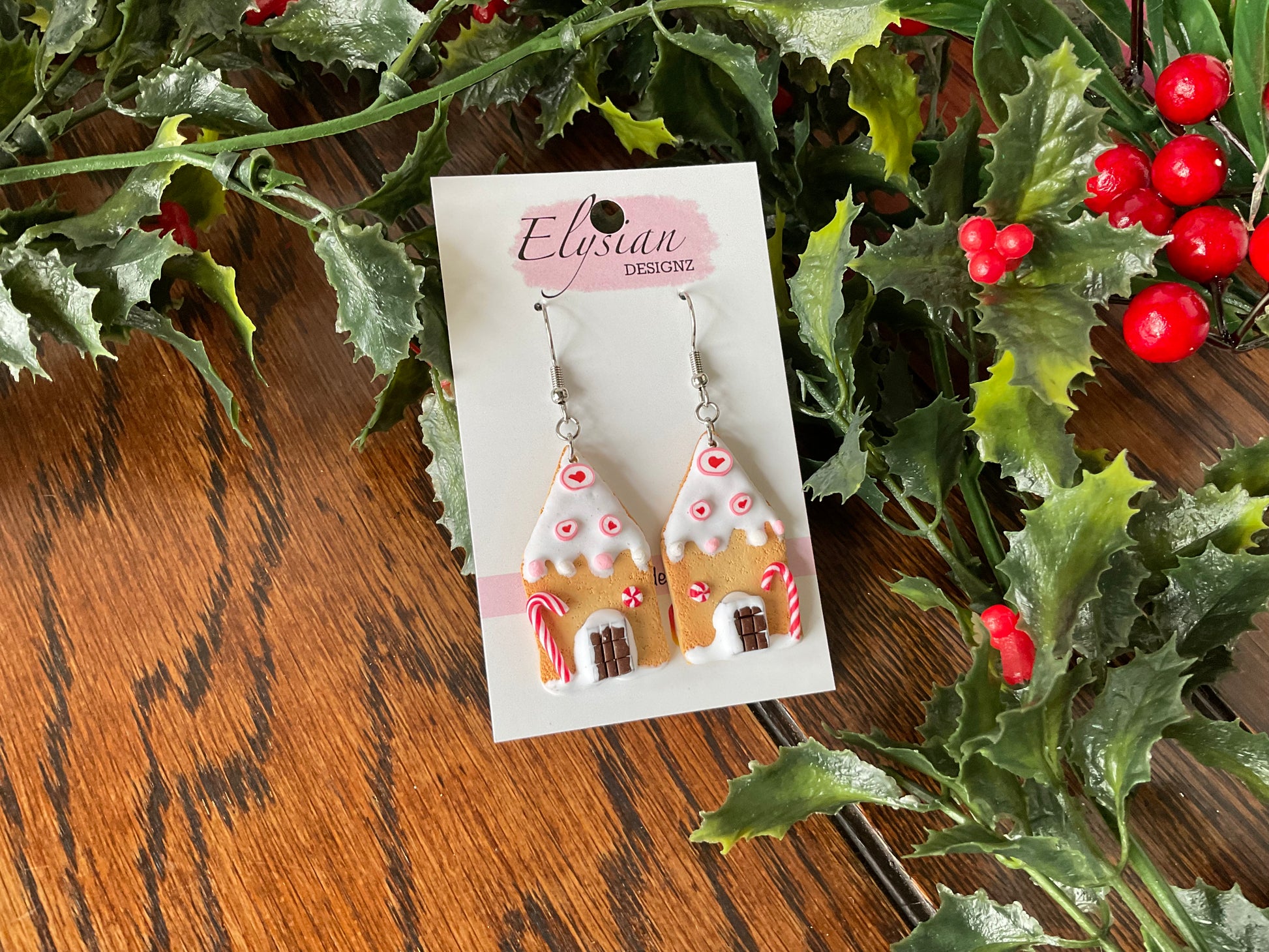 Gingerbread 2025 house earrings