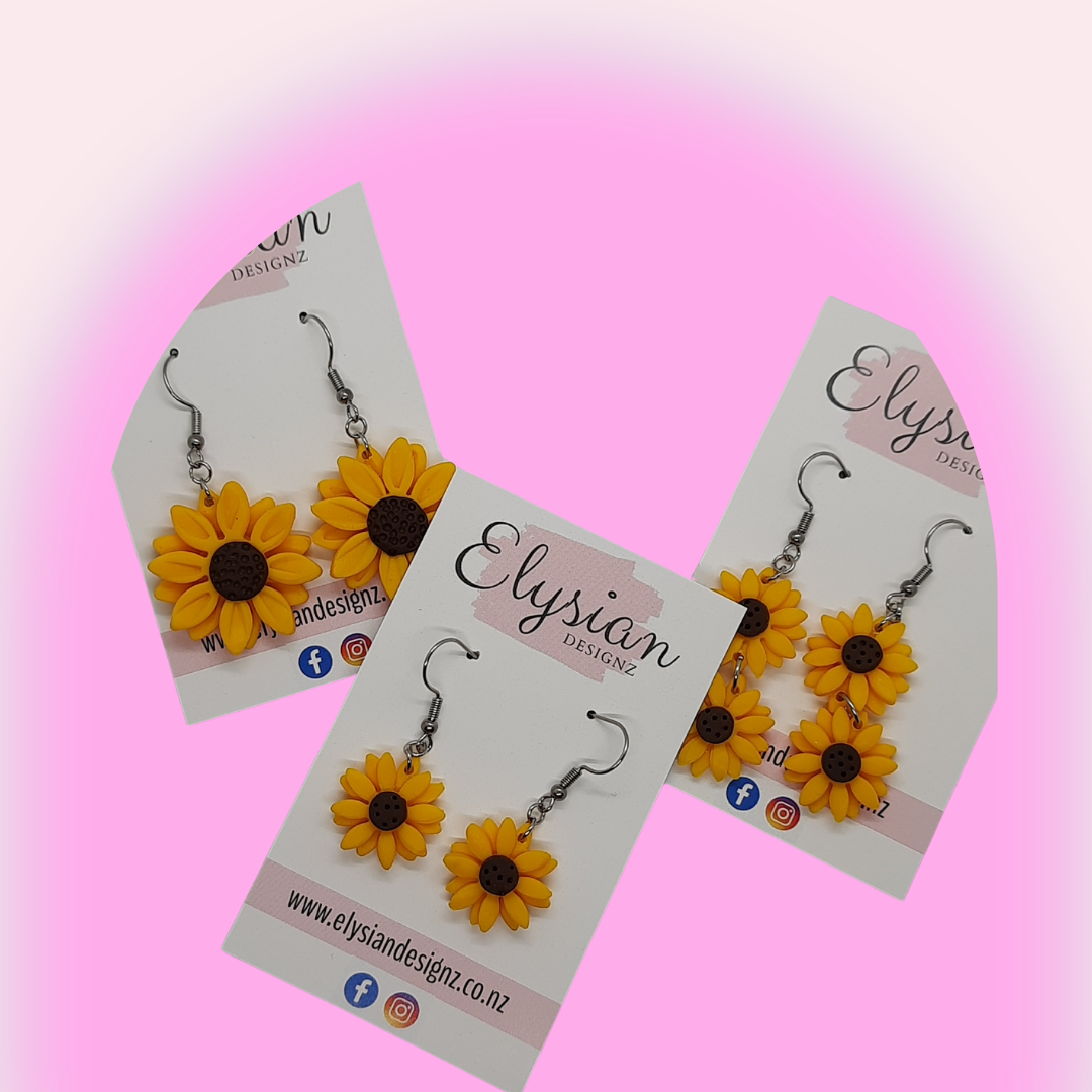 Sunflowers – Polymer Clay Earrings NZ