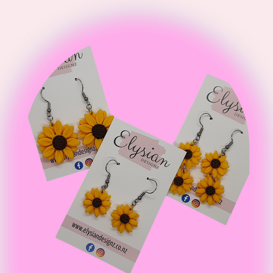 Sunflowers – Polymer Clay Earrings NZ