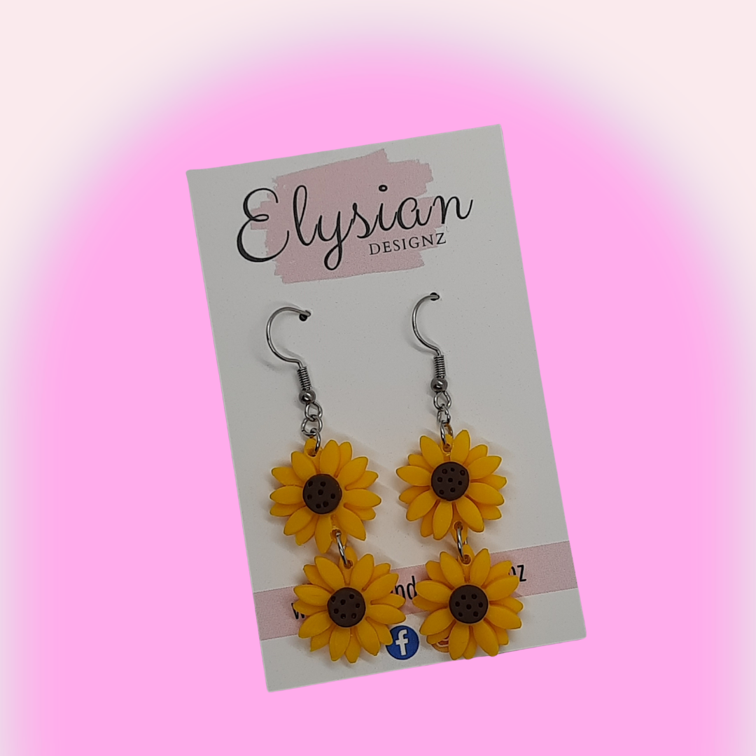 Sunflowers – Polymer Clay Earrings NZ