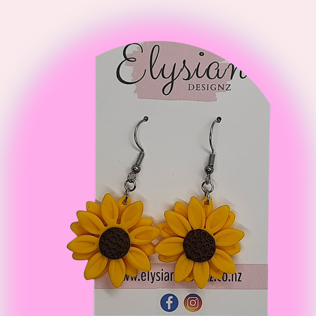 Sunflowers – Polymer Clay Earrings NZ
