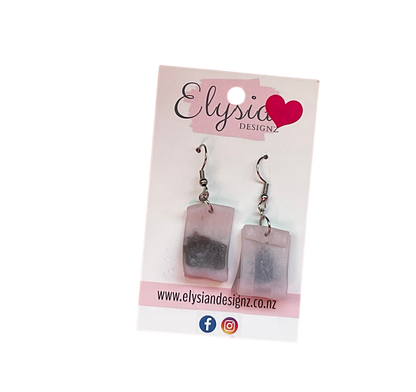 Tea Bag Dangle Earrings | Handmade Polymer Clay NZ