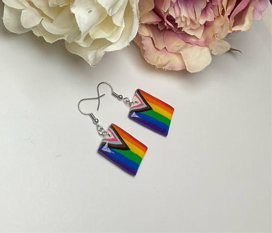 Progress Flag - NZ Polymer Clay Earrings