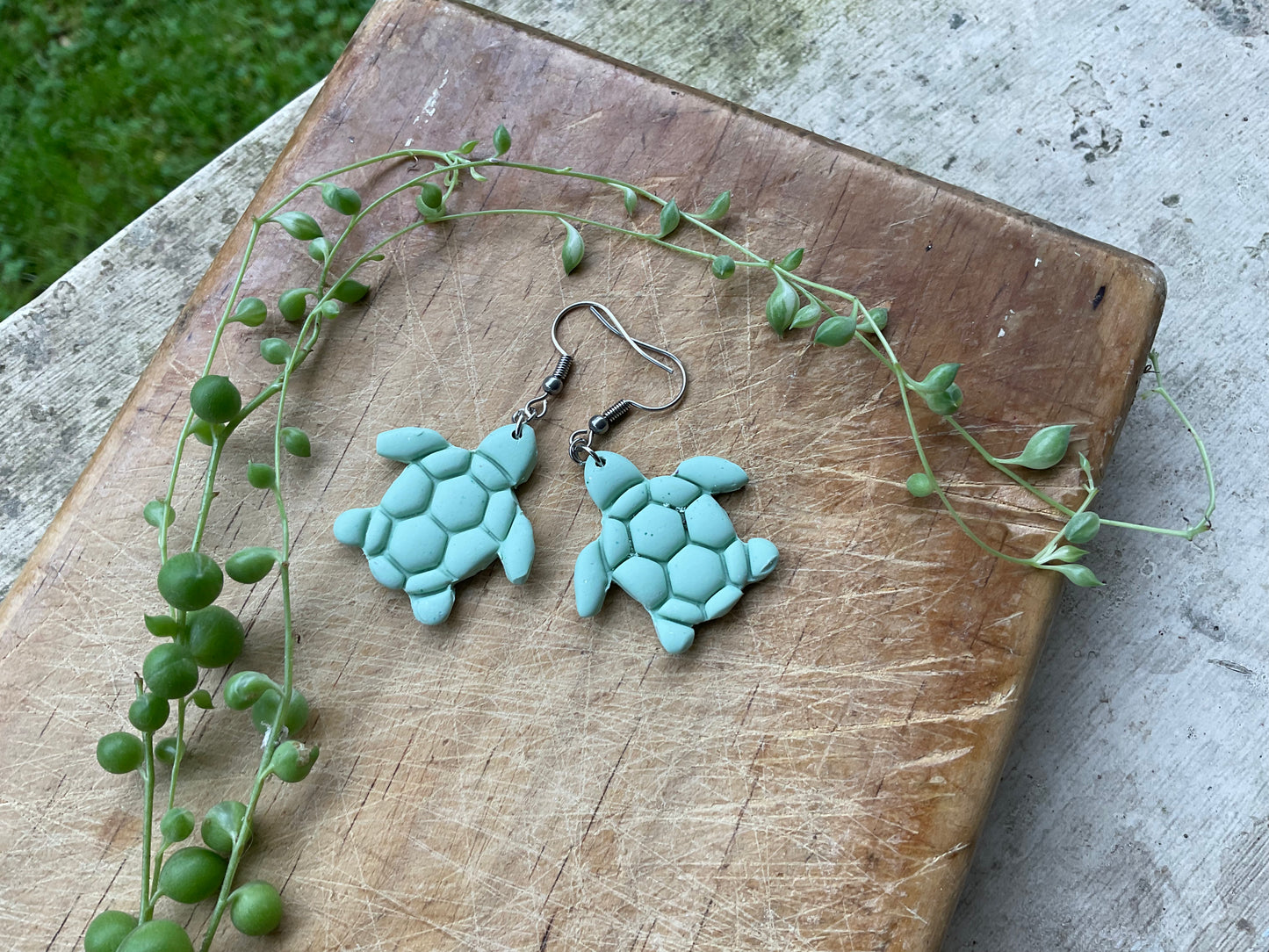Turtle Danglies – NZ Polymer Clay Earrings